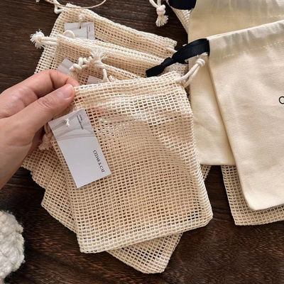 Mehrfachverwendbare Bio-Baumwollseifen-Sätze Geschenktaschen mit Ziehseile - ein Muss für grünes Leben