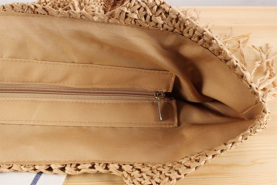 2024 Großkapazität Frauen Papier Stroh Strand Tote Handtasche Mit Tassel Neueste modische