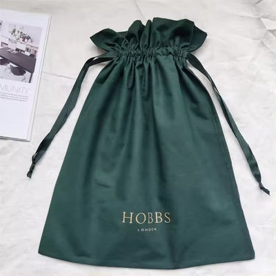 Mittlere schwarze Muslin Calico Leinwand Baumwolle Schnürbeutel Taschen mit individuellem Logo