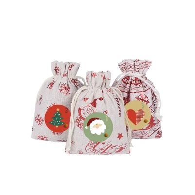Weihnachtsgeschenktaschen, angepasste Farb-Jute-Taschen für Geschenke und Party-Güter
