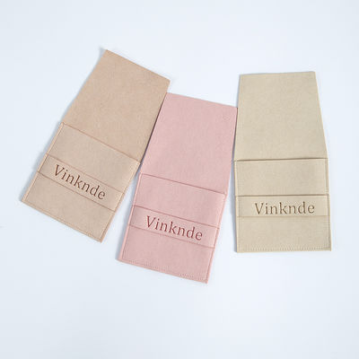 Benutzerdefiniertes Logo akzeptiert 6,2*6,2 Cm Mehrfarbiger Samt Flip Cover Mode Halskette Schmuck Lagerbeutel