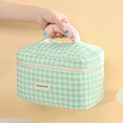 Großkapazitäts-Gitter-Portable-Farb-Speicher-Kosmetik-Make-up-Anpassungs-gedruckte Logo-Tasche