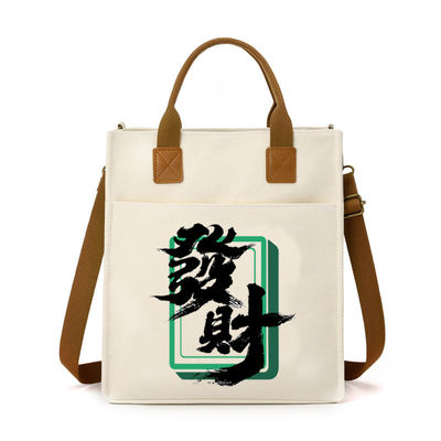 PU-Handtasche Eco-Friendly Wasserdicht Laminate Canvas Tote-Einkaufstüte mit Custom Logo