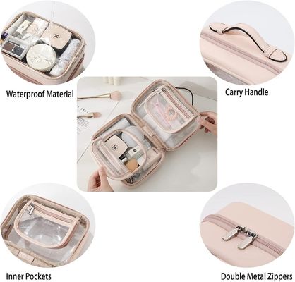 Senior Sense doppelte kosmetische große Kapazität wasserdichte Make-up-Tasche OEM / ODM akzeptabel