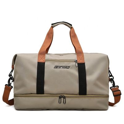 Personalisiertes Logo Akzeptiert Sport Fitnessraum Reisen Duffle Tasche Wasserdichte Leinwand Polyester Taschen