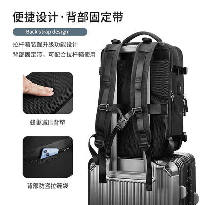 Wasserdicht Diebstahlschutz Custom Nylon Polyester Reisetasche Laptop Business Wanderer Rucksack mit USB-Ladestation
