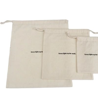Customized Farb-Logo gedruckt tragbare Baumwolle Leinwand Doppelschnur wiederverwendbarer Staub Handtasche