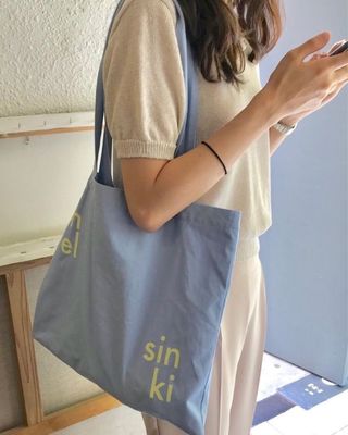 Personalisiertes Logo Druck 100% Bio Baumwolle Große Tote-Tasche für Großhandel Wiederverwendbares Einkaufen