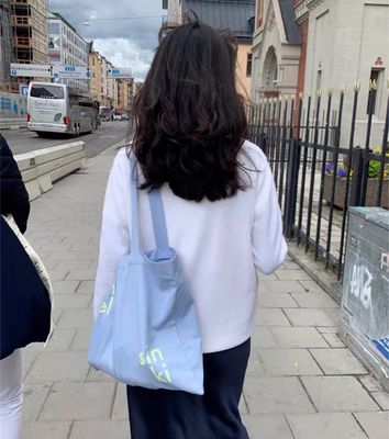 Personalisiertes Logo Druck 100% Bio Baumwolle Große Tote-Tasche für Großhandel Wiederverwendbares Einkaufen