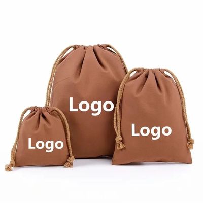 Customized Farb-Logo gedruckt tragbare Baumwolle Leinwand Doppelschnur wiederverwendbarer Staub Handtasche