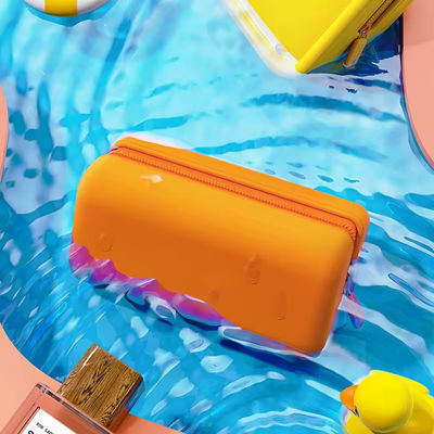 Tägliches Leben Custom Logo Square Silicone Makeup Bag mit wasserdichtem Design und Material