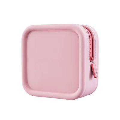 Tägliches Leben Custom Logo Square Silicone Makeup Bag mit wasserdichtem Design und Material
