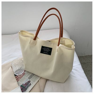 Neueste Mode Custom Logo Leinwand Tasche große Kapazität Schüler Einzel-Schultertasche