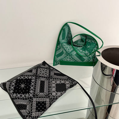 Offene Schließung Reisen und Ausgehen Ethnischer Stil Damen Voll Paisley Druck Einkaufstasche