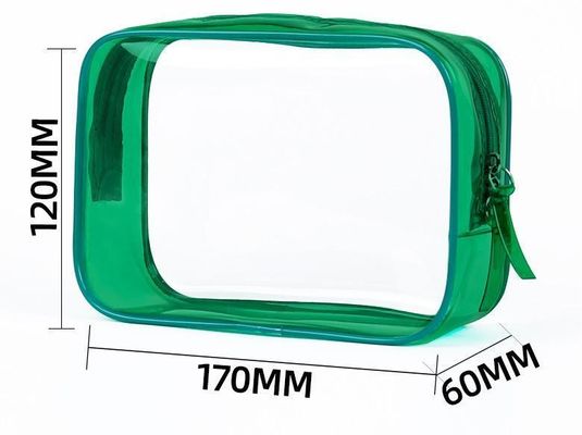Custom Logo Transparente PVC-Make-up-Tasche Kleine Toilettentüte für Frauen Doppelsieg