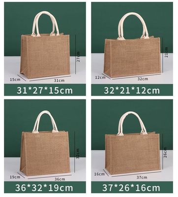 Akzeptable OEM/ODM-Jute-Tasche mit benutzerdefiniertem Logo für wiederverwendbares, umweltfreundliches Einkaufen am Strand