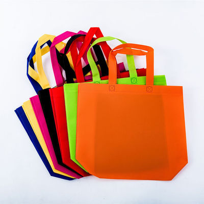Farbenfrohe Tasche für nicht gewebte Waren mit individuellem Logo-Druck und Polyesterverkleidung