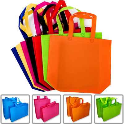 Farbenfrohe Tasche für nicht gewebte Waren mit individuellem Logo-Druck und Polyesterverkleidung
