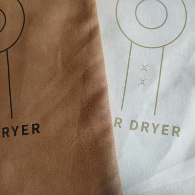 Custom Logo Druck Suede Schnürbeutel zum Schutz von Hotel Haartrockner vor Staub