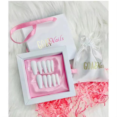 Custom Logo Schmuck Pink Velvet Taschen in Schiebepapier Geschenkbox Verpackung für Nagel