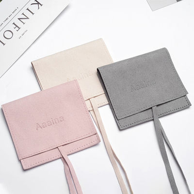 OEM/ODM Akzeptable Suede Mikrofiber Schmuckbeutel Luxus-Stil für benutzerdefiniertes Logo