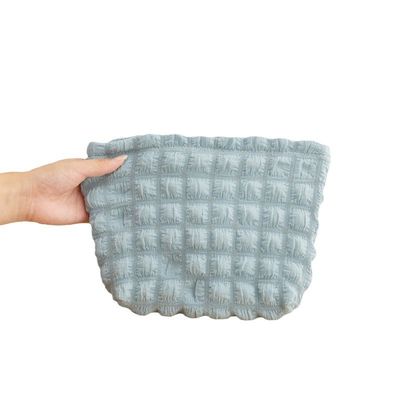 OEM/ODM Akzeptable niedliche Puffy Mesh Kosmetik Tasche für Mini-Leinwand Reise Toilettenhandtaschen