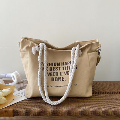 Unisex Wasserdichte Luxus Leinwand Corduroy Tote Tasche für individuelle Farbe Alltag