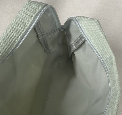 Custom Logo akzeptiert Weichwaffeldruck Kosmetiktasche für Brautjungfern Make-up und Geschenke