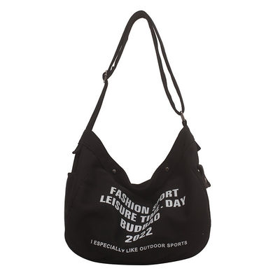Polyester-Liningmaterial Großkapazität eine Schulter Crossbody Leinwand Tasche für Damen