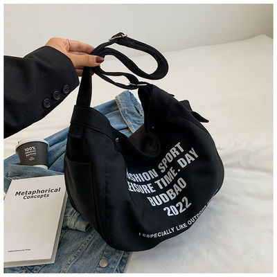 Polyester-Liningmaterial Großkapazität eine Schulter Crossbody Leinwand Tasche für Damen