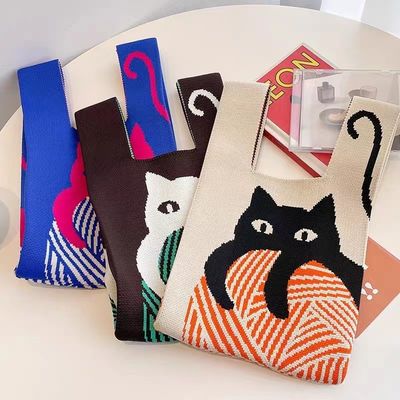 Handgemachtes Logo kundenspezifisches Logo beliebte Frauen Shopping Handtasche kundenspezifische Polyester Gewebte Tasche Min