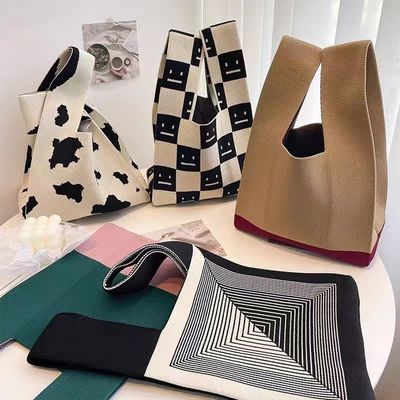 Handgemachtes Logo kundenspezifisches Logo beliebte Frauen Shopping Handtasche kundenspezifische Polyester Gewebte Tasche Min