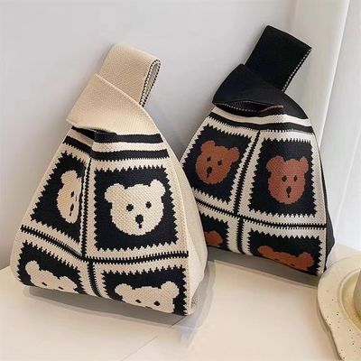 Handgemachtes Logo kundenspezifisches Logo beliebte Frauen Shopping Handtasche kundenspezifische Polyester Gewebte Tasche Min