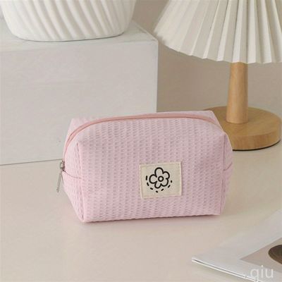 Druckmuster Typ Polyester Make-up Bag Multifunktion Custom Kosmetik Tasche mit Griff