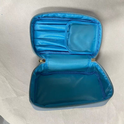 Modische große Make-up-Tasche wasserdichte Ledertoiletten-Tasche große flache tragbare Innentaschen kundenspezifische Kosmetik-Tasche für Frauen