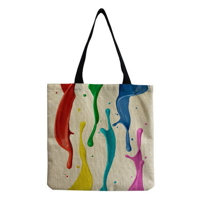 Mittelgroße Strandtote-Tasche Baumwolle Leinwand Wiederverwendbare Tasche für Frauen
