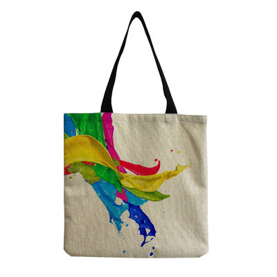 Mittelgroße Strandtote-Tasche Baumwolle Leinwand Wiederverwendbare Tasche für Frauen