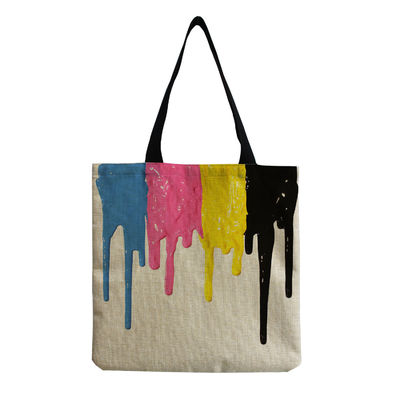 Mittelgroße Strandtote-Tasche Baumwolle Leinwand Wiederverwendbare Tasche für Frauen