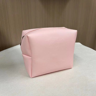 Druckmuster PU Wasserdicht Ziplock Kosmetik Tasche Make-up Tasche in benutzerdefinierten rosa Süßigkeiten Farbe