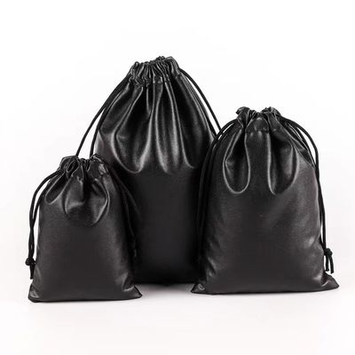 Personalisierte Logo PU Leder Wasserdichte Ziehsack für Schmuck und Geschenke Verpackung