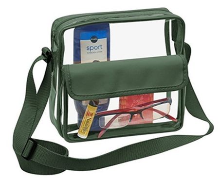 Customized Logo Klar Rot DST Stadion Crossbody Messenger Tasche mit Gewebtem Stickband