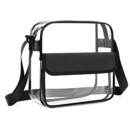 Customized Logo Klar Rot DST Stadion Crossbody Messenger Tasche mit Gewebtem Stickband