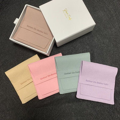 Benutzerdefiniertes Logo Weiches Mikrofaser Schmuck Verpackung Tasche Benutzerdefinierte Farbe und Logo Option