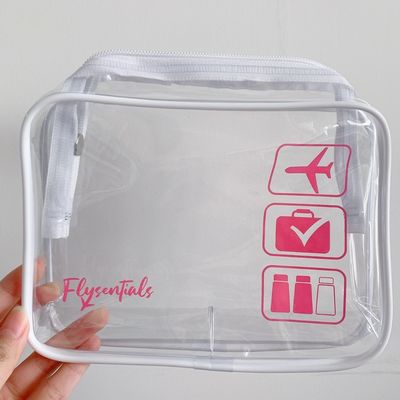 Neueste Modische Transparente PVC Plastik Ziplock Kosmetik Tasche mit individuellem Logo Akzeptiert