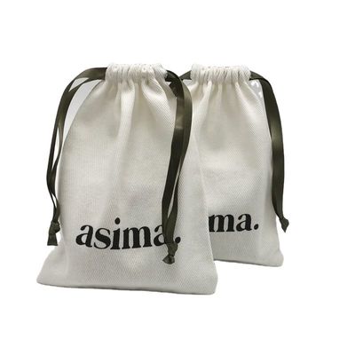 Umweltfreundliche Twill-Baumwoll-Zugstring-Tasche für kundenspezifische Schmuckgeschenkverpackungen