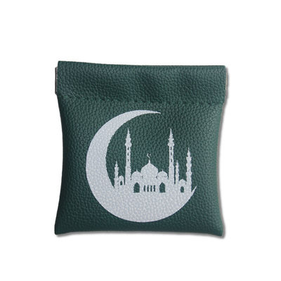 Kompakte Leder-Münzenbörse für Muslime angepasste Farbe Echtledermaterial