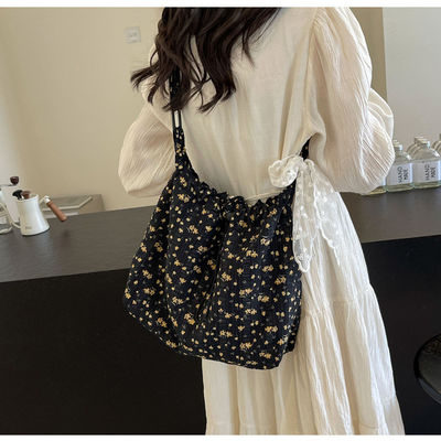 Einfache Mode Stroh und Spitze Schultertasche für Damen Große Kapazität Achselbeutel Tote