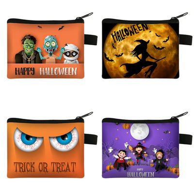 2024 Halloween Cartoon Handtasche Kinder Portable kleine Brieftasche mit gedrucktem Design