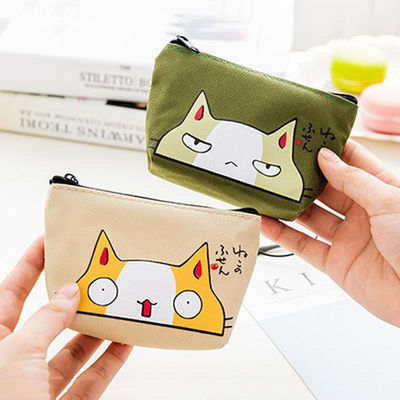 Ruidende süße koreanische rosa Baumwolle Make-up Kosmetik Tasche mit Reißverschluss Logo