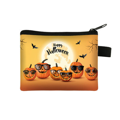 2024 Halloween Cartoon Handtasche Kinder Portable kleine Brieftasche mit gedrucktem Design